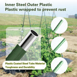 Sprigra Plant Stakes 57 inch, Approx 5ft Steel Garden Stakes 25 Pack, Sturdy Plant Support for Climbing Plants, Tomatoes, Beans, Cucumbers, Peppers, Flowers, Strengthen and Stem Grow Better