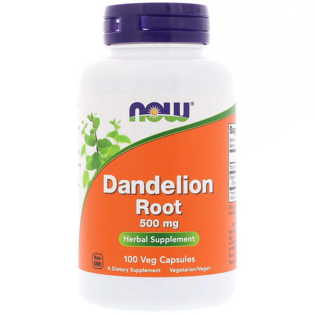 NOW Dandelion Root 500mg, 100 Capsules (Pack of 3)