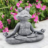 Goodeco Meditating Yoga Frog Statue - 12.5" Lx10 H for Home, Garden & Gifts