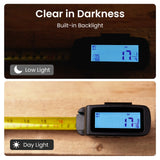 Digital Tape Measure 16 Ft - 6 Metric and Imperial Units, Easy Read Digital Measuring Tape Retractable with Fractions 1/16, Rechargeable Measurement Tool, for Distance/Area/Volume, Yellow