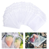 6x8 Inch 100 Pieces Organza Fruit Netting Bags - Fruit Protection Bags with Drawstring, Garden Plant Net Barrier Bag for Tomatoes, Grapes, Mangoes