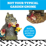Godzilla Garden Gnome Statue, Outdoor Lawn & Yard Monster Figurine Sculpture Decorations, Funny Housewarming Gag Gift
