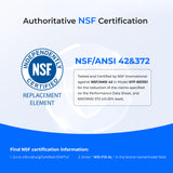 Waterdrop 𝐀𝐥𝐤𝐚𝐥𝐢𝐧𝐞 WD-F13 Replacement for GE® MWF®, SmartWater® MWFP, MWFINT, MWFA, GWF, HDX FMG-1, GSE25GSHECSS, WFC1201, RWF1060, 𝐄𝐧𝐡𝐚𝐧𝐜𝐞𝐬 𝐩𝐇 Refrigerator Water Filter