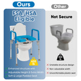 Platinum Health Original Ultimate Padded Raised Toilet Seat with Handles, Riser for Seniors with Adjusted Height & Width, FSA HSA Eligible 420lb for Elderly, Seniors, Pregnant, Fits any Toilet