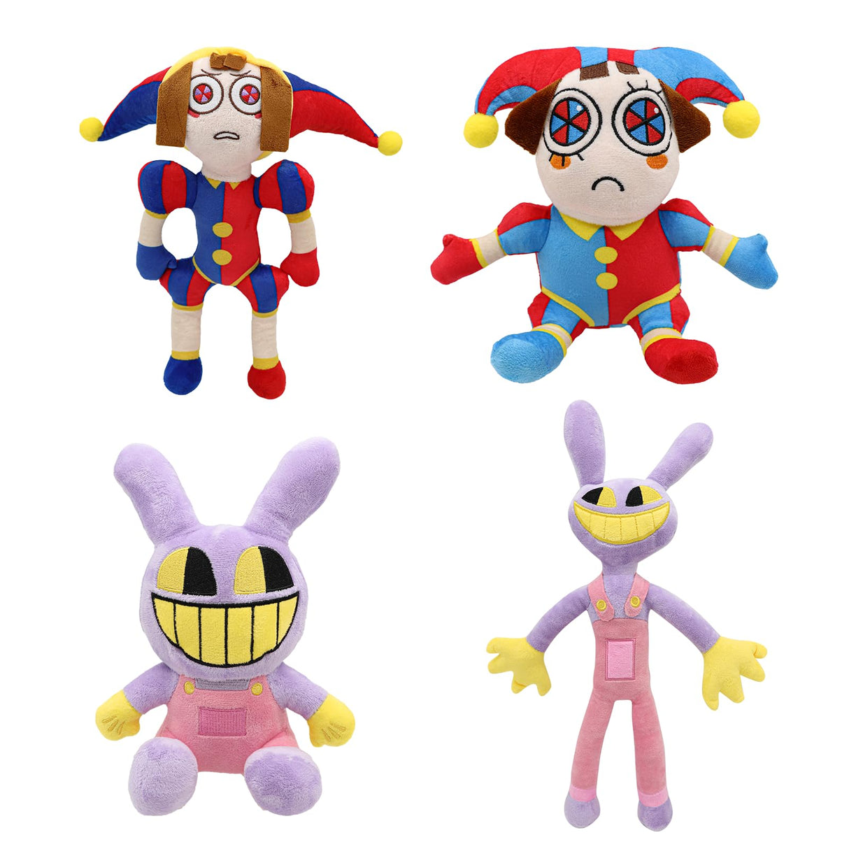 SAJISP The Amazing Digital Circus Plush,4pcs Pomni Plushies Toy Gift, Cute Stuffed Figure Doll for Kids and Adults, Birthday Halloween Christmas Choice for Boys Girls