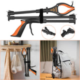 2-Pack Grabber Reacher Tool, 32" Grabbers for Elderly, Trash Picker Grabber with Light, Extended Claw Reacher Tool, Foldable Pick Up Grab Tool, Magnetic Sticks Grippers for Reaching (Orange)