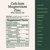 Nature's Bounty Calcium Magnesium & Zinc Caplets, Immune & Bone Health, Daily Supplement, 1000mg Calcium, 400mg Magnesium, 600 IU Vitamin D, Gluten Free, 100 Caplets