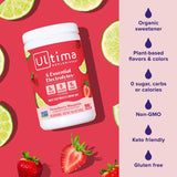 Ultima Replenisher Daily Electrolyte Powder Drink Mix – Sugar Free – Strawberry Margarita, 90 Servings – Hydration Powder with 6 Key Electrolytes and Trace Minerals – Keto Friendly, Non-GMO
