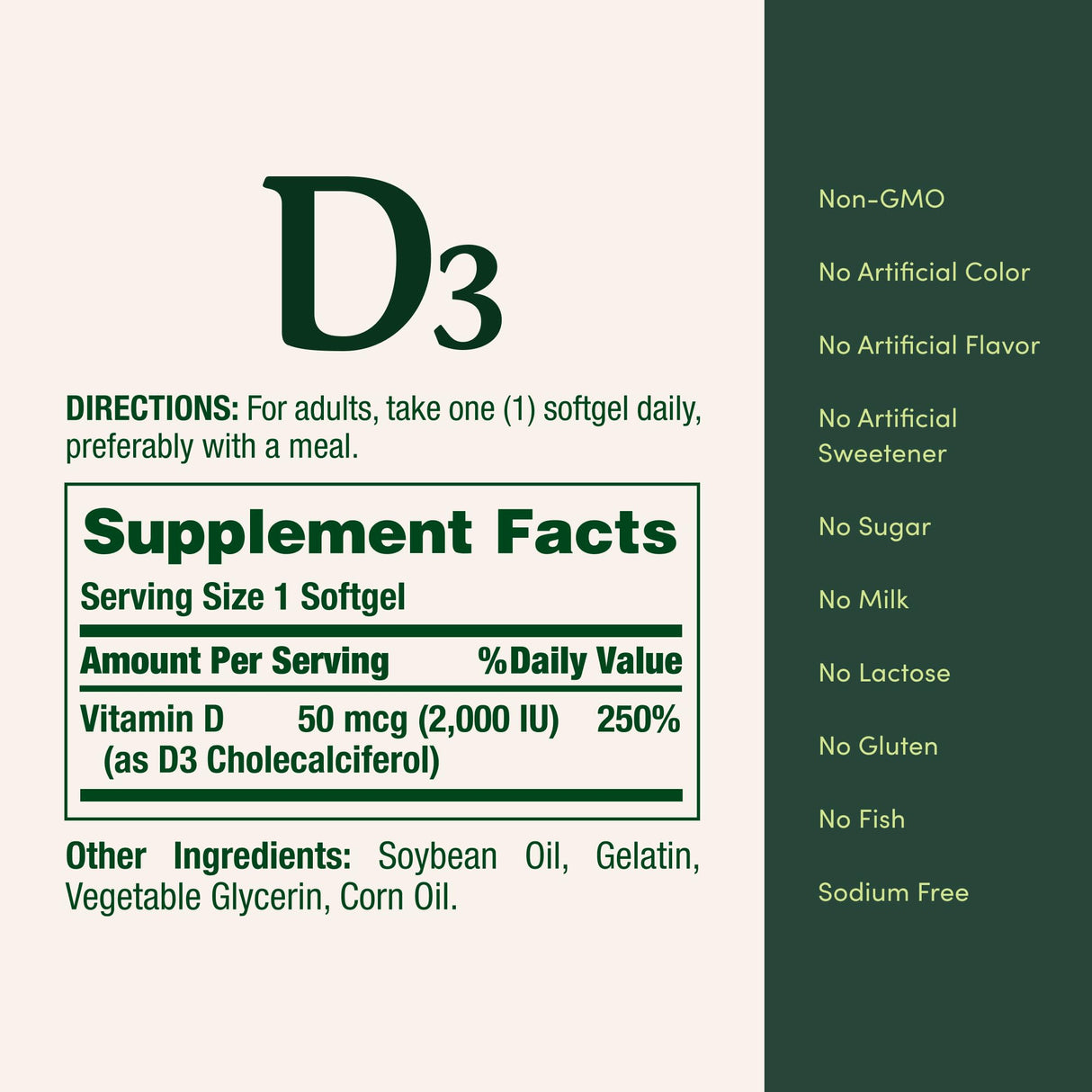 Nature's Bounty Vitamin D3, Supports Immune System and Bone Health, 50mcg, 150 Softgels (Pack of 4)