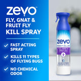 Zevo Flying Insect Bug Aerosol Spray, Kills Flies & Fruit Flies, 3 Bottles
