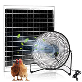 blessny 8" Solar Fan for Outdoor Greenhouse, Chicken Coop, Pet House, Shed Air Circulation Cooling, 25W Solar Powered with 16.4 FT Long Cord, 2010 RPM High Velocity