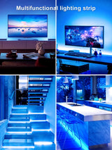 KANTUTOE TV Lights Behind, 19.68ft LED Lights for 55-85 Inch TV, RGB TV Backlight, Music Sync Bluetooth APP and Remote Control Strip Lights USB Powered for Bedroom Gaming Room Decor