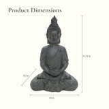 LuxenHome Large Buddha Statue, 22" Meditating Buddhas Garden Statue