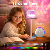 Waterproof Shower Lamp Sets with 16 Color Ocean Wave Projector, Rechargeable LED Light with Remote & Touch Control, household lamp sets 3 White Modes,USB-C for Bathroom, Bedroom, Spa Gifts