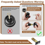 RAZCC Privacy Door Knobs, 10 Pack Matte Black Door Knobs with Lock, Bed and Bath Door Knob Interior Keyless Locksets, Round Door Handles Reversible for Left Right Handed Doors
