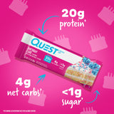 Quest Protein Bar - Birthday Cake (12 Bars)