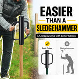12 lb Steel Fence Post Driver, 17 in T-Post Pounder, 2.7" Inner Diameter