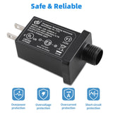 [4Pack] Replacement Yard Inflatable Adapter - 1.5A Transformer US Plug for Halloween Christmas Thanksgiving Inflatables, Class 2 Power Supply 120vac 60hz for LED Light