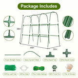 Cucumber Trellis for Raised Bed, U-Shape Garden Trellis 47.2" Tall, Heavy Duty Metal Arch Trellis for Climbing Vegetables, Rustproof Plant Support for Tomato Pea Bean (Upgraded Connector)