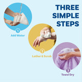 Scrubzz Disposable No Rinse Bathing Wipes for Sensitive Skin - All-in-1 Single Use Shower Wipes, Simply Dampen, Lather, and Dry Without Shampoo or Rinsing (Sensitive Skin, 8-Pack)