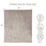 Tefici Heated Blanket Throw,Ultra Soft 2-Layer Flannel Electric Blanket