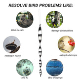 Besmon Woodpecker Bird Scare Devices，Reflective Scare Rods Control Device to Keep Birds Away from Patio Pool（Christmas Reflective Strip Hanging Home as Decoration） (30PCS)