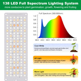 Aumtrly Seed Starting Grow Light, 552 LED Full Spectrum Plant Lamp 4 Panel