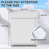 Ireer 20 Pack Extra Large 14 x 19" Bubble Mailers Poly Padded Envelopes Cushioned Mailing Envelopes Bubble Padded Mailers Self Adhesive Waterproof Shipping Bags for Business Christmas Gift Packaging