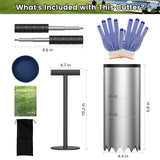 YAJAREN Portable Golf Hole Cutter Tool Stainless Steel for USGA Standard｜Detachable Anti-Slip Handle Golf Hole Digger with Depth Marks｜Backyard DIY Putting Green & Lawn Golf Practice