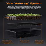 Patigrow 60-Cell Self-Watering Seed Starter Tray with Grow Light, Seed Starter Kit with 4.07” Humidity Dome, Indoor Seedling Starter Tray, Seed Starting Trays for Plant Germination, Seeds Growing