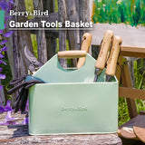 Berry&Bird Garden Tool Organizer, Metal Garden Caddy with 4 Compartments
