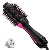 Hair Dryer Brush Negative Ion Anti-frizz Hot Air Volumizer, Hair Dryer Brush, Styler, 110V-120V/220V-240V Dual Voltage, European and Travel Use