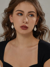 S925 Freshwater Baroque Keshi Pearl Dangle Drop Earrings For Women