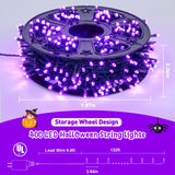 JMEXSUSS 400 LED Purple Halloween Lights Outdoor: 132ft Purple Lights Plug in with Remote - Indoor String Light for Halloween Christmas Decorations