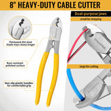 GRENPRO 3-Piece Bolt Cutter Pliers Set, 14" Heavy Duty Bolt Cutter, 8" Mini Wire Cutter, 8" Cable Cutter with Carrying Bag, Cr-V Blade for Metal, Key, Lock, Craft & Hard Wire, Screw, Chains Hand tool