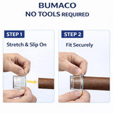BUMACO 40Pcs Chair Leg Floor Protectors Chair Leg Protectors for Hardwood Floors Silicone Pads Covers to Protect Floors Universal L Clear Fit (1-5/16"~2")