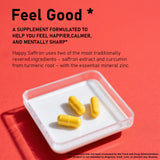 Lumilean Happy Saffron Supplements, Optimized Organic Saffron Extract, Curcumin & Zinc, Vegan Gluten Free Non-GMO Capsules May Support Mood, Focus, Vision, Eye Health for Women & Men 90 Capsules