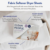 The Clean People Fabric Softener Sheets - Dryer Sheets - Softens & Removes Static Cling - Vegan Laundry Softener, Essential Oils - Lavender 240 Pack