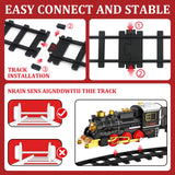 Train Set Train Toys for Boys with Smokes, Lights and Sound (ON/Off), Train Set Under Christmas Tree, Toddler Model Trains for 3 4 5 6 7 8+ Years Old Kids Gifts