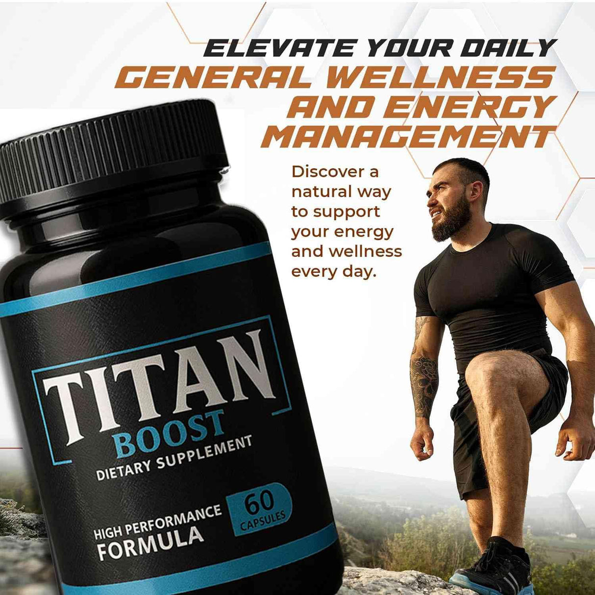 Titan Boost for Drive – Titan Boost for Stamina – Natural Energy & Confidence Support Supplement