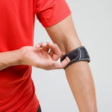 MUELLER Sports Medicine Hg80 Premium Tennis Elbow Support, Golfer's Elbow Pain Relief For Men and Women, Black, Small/Medium