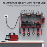 CCCEI Wall Mount Modular Tool Charging Organizer, Red, 1 Pack, 3 Tier.