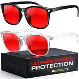 livho High Tech Blue Light Blocking Gaming Glasses - Red Lenses
