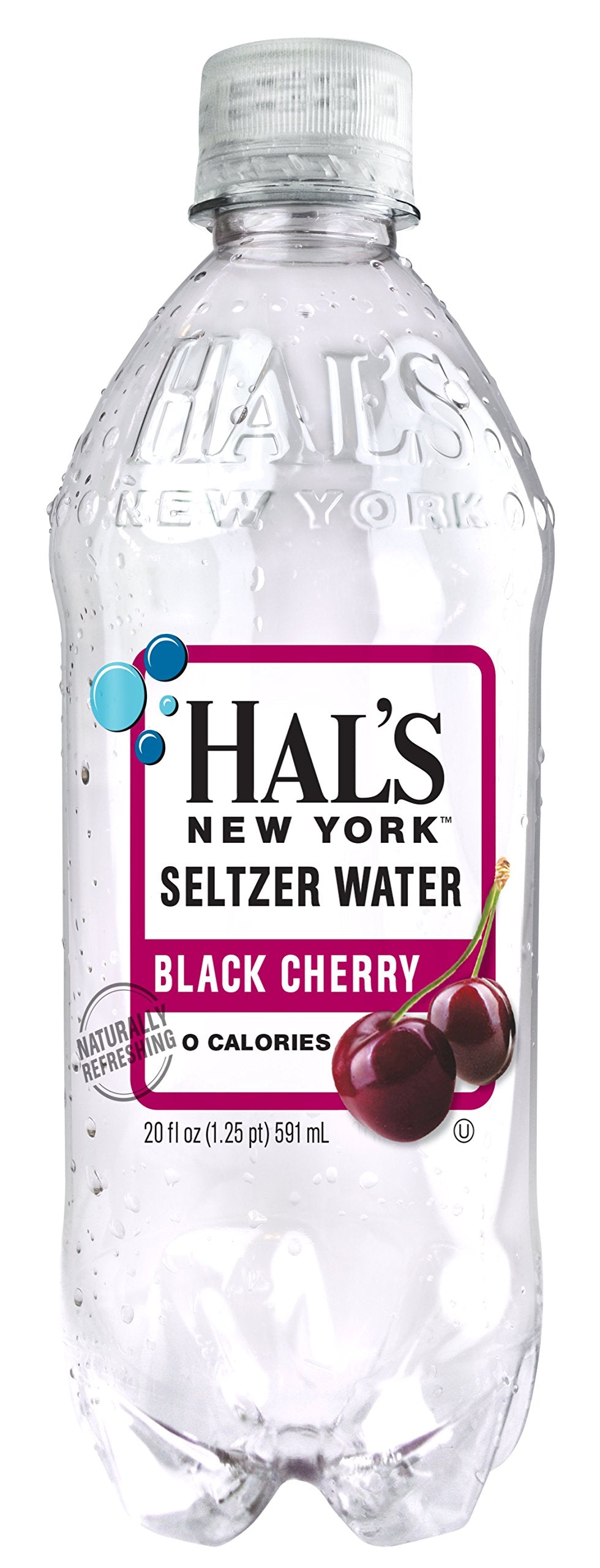 Hal's New York Seltzer Water Variety Flavor Pack, 20 ounces (24 Pack)