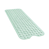 YINENN Bath and Shower Safety Mats 40x16 inch, Non Slip with Suction Cups for Bathroom Stall and Tub Floor, Extra Large and Machine Washable, Drain Holes Keep Bathtub Clean, Light Green