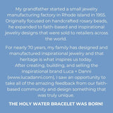 Holy Water Inspirational Stretch Bracelet for Women, Crystal Pearl Beads