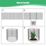 Eunika 18 Pcs Round Plant Protector from Animals, 6 Pack 12" x 12"