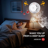 WeGoIOT Smoke & Carbon Monoxide Detector, 3-Year Battery Powered,Photoelectric Smoke Alarm with Test/Silence Button, Sound Warning and LED Light Indicators, JTY-GW-YB0520