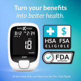KETO-MOJO GK+ Bluetooth Glucose & Ketone Testing Kit + Free APP for Ketosis & Diabetes Support. 20 Blood Test Strips (10 Each), Meter, 20 Lancets, Lancing Device, and Control Solutions