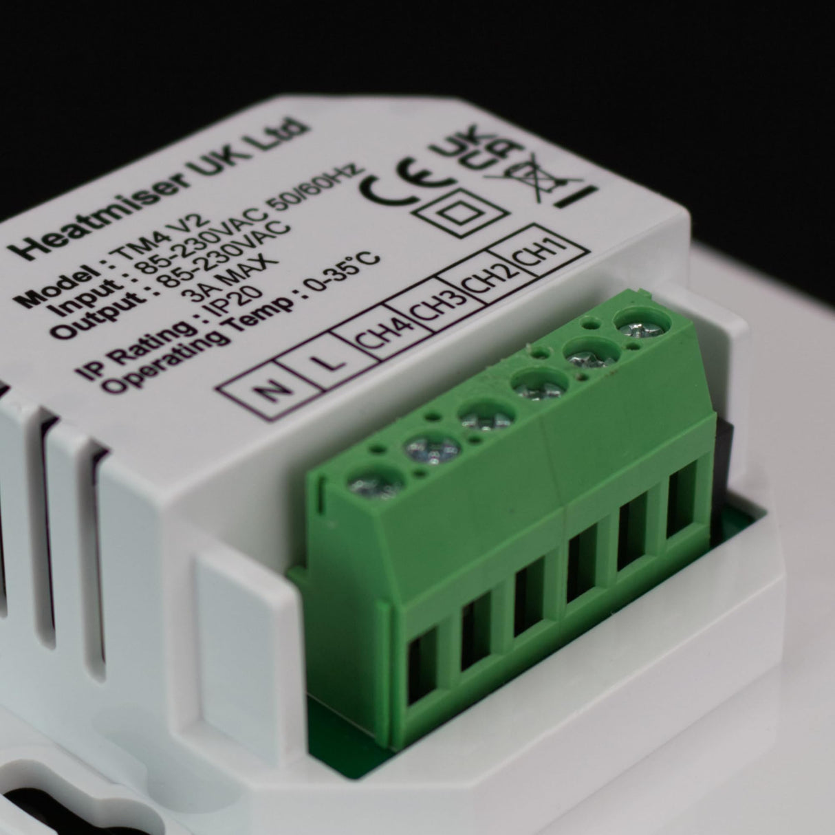 Kudos-Trading - Heatmiser TM4 V2 230v 4 Channel Time Clock 7 Day Timer Programmer Touch Screen Thermostat Works With Heatmisers UH8 Wiring Centre Ideal for Zone Control and Scheduling.